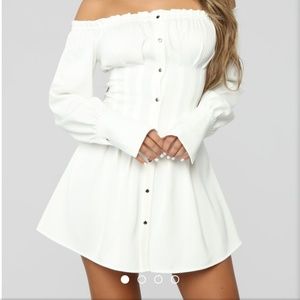 Off the shoulder white/ivory dress, size XS